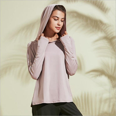 Hooded Long Sleeve Running Top - GetFit Sportswear