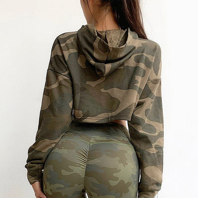 Camouflage Running Hooded Jacket - GetFit Sportswear