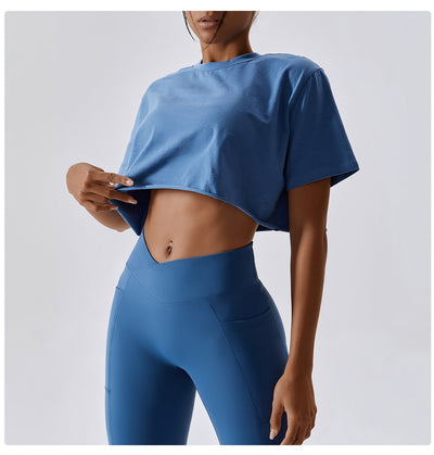 Fashion Breathable Cotton Crop Top - GetFit Sportswear