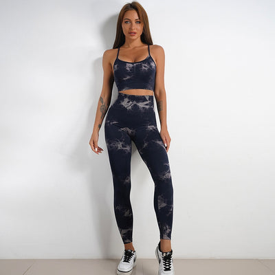 Tie Dye Yoga Leggings and Bra Set - GetFit Sportswear